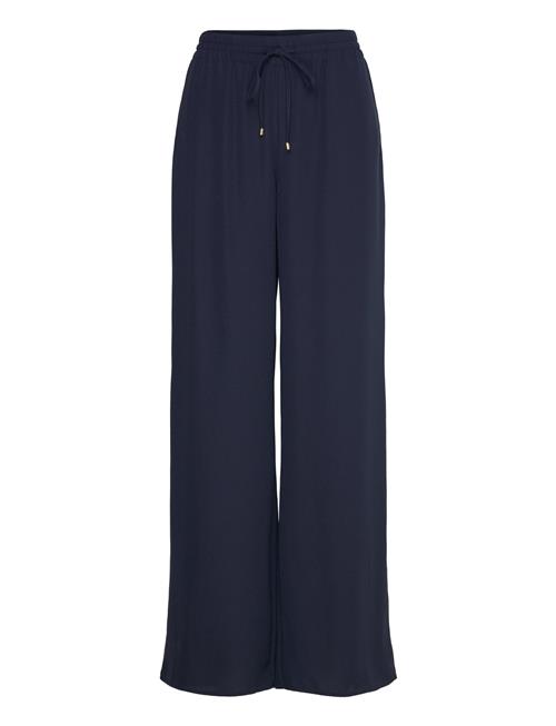 Side-Stripe Georgette Wide-Leg Pant Lauren Ralph Lauren Navy