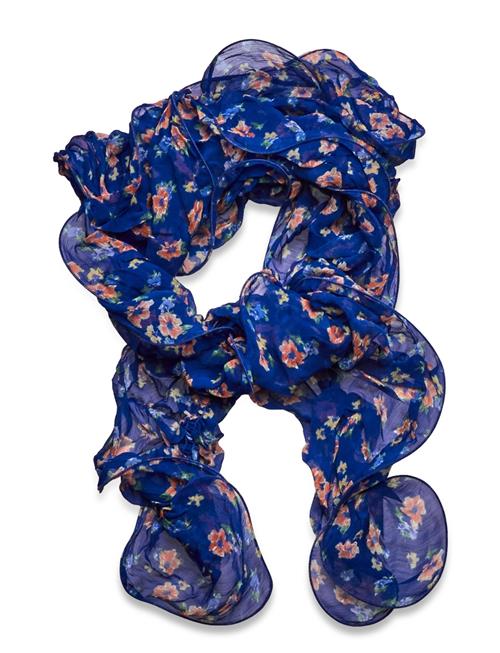 Floral Ruffled Scarf Lauren Ralph Lauren Blue