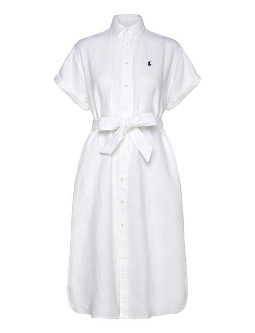 Belted Linen Shirtdress Polo Ralph Lauren White