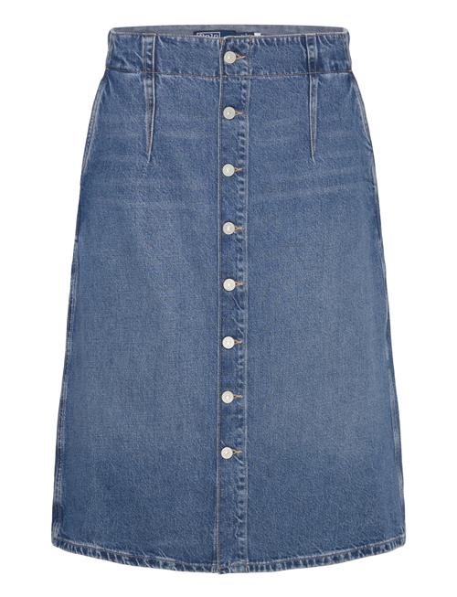 Denim A-Line Midi Skirt Polo Ralph Lauren Blue