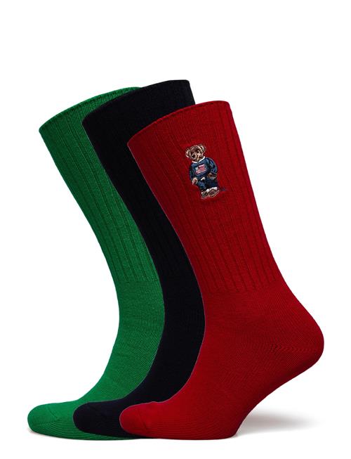 Polo Bear Crew 3-Sock Gift Set Polo Ralph Lauren Red