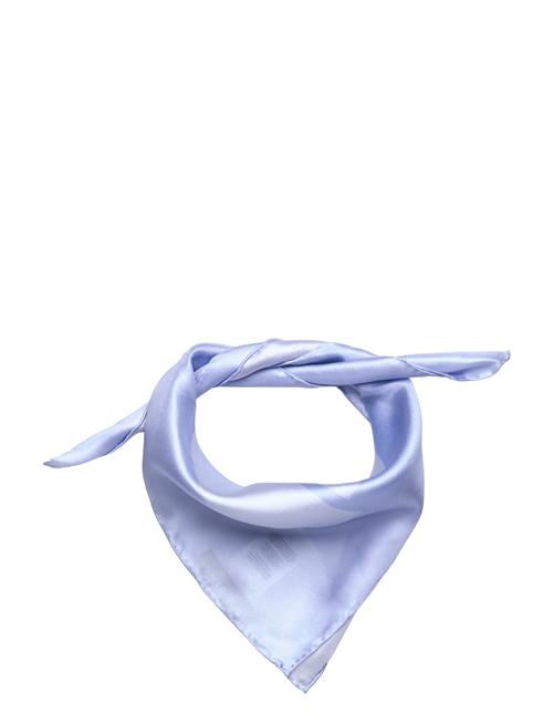 Logo-Print Silk Square Scarf Lauren Ralph Lauren Blue