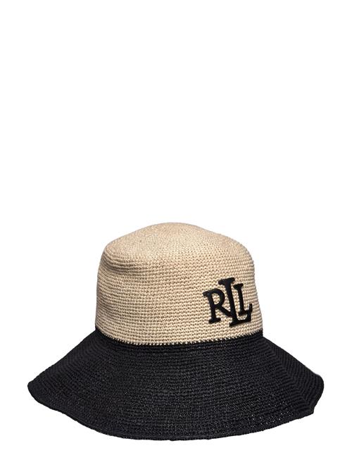Two-T Crocheted Straw Bucket Hat Lauren Ralph Lauren Black
