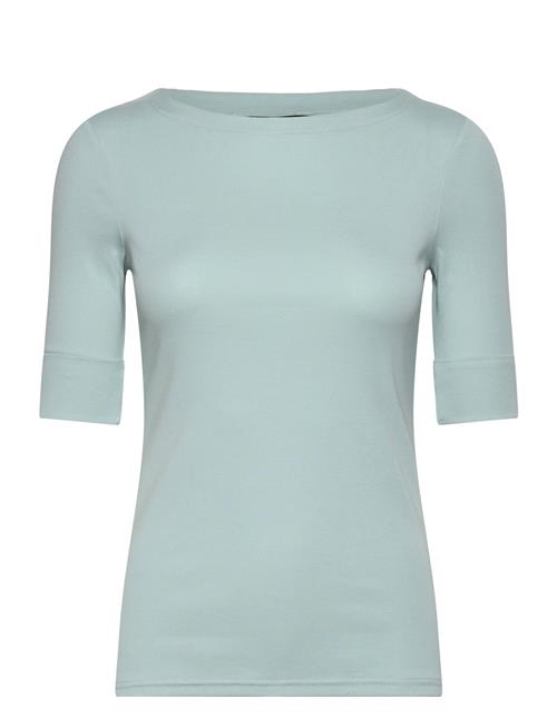 Stretch Cotton Boatneck Tee Lauren Ralph Lauren Blue