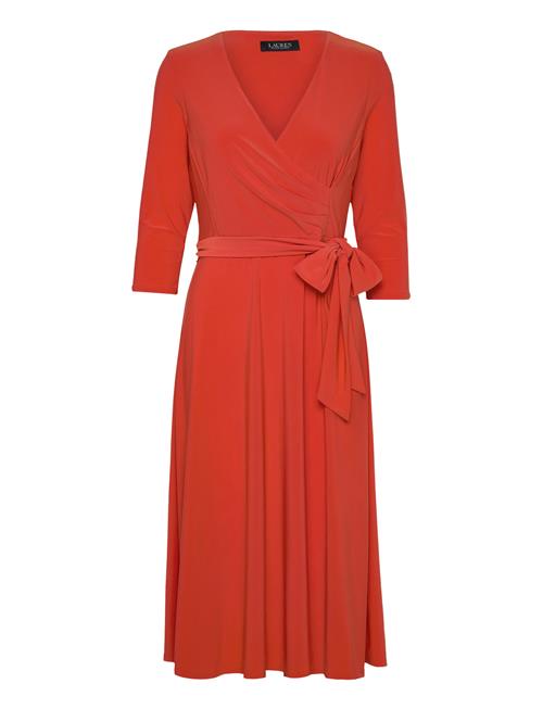 Surplice Jersey Dress Lauren Ralph Lauren Orange
