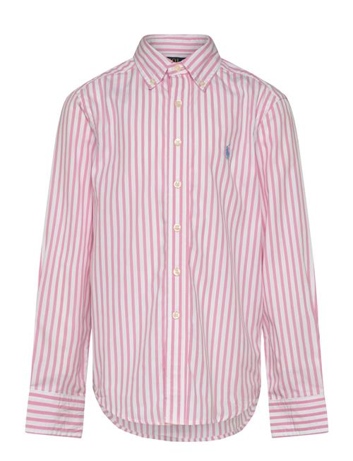 Striped Cotton Poplin Shirt Ralph Lauren Kids Pink