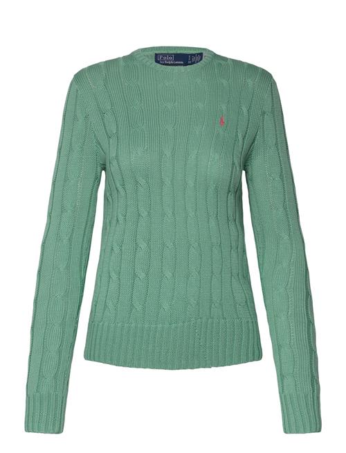 Cable-Knit Cotton Crewneck Sweater Polo Ralph Lauren Green