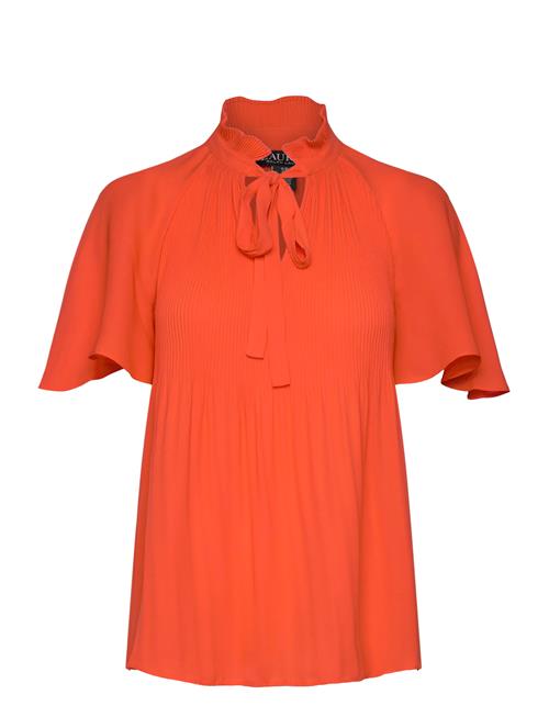 Pleated Georgette Blouse Lauren Ralph Lauren Orange