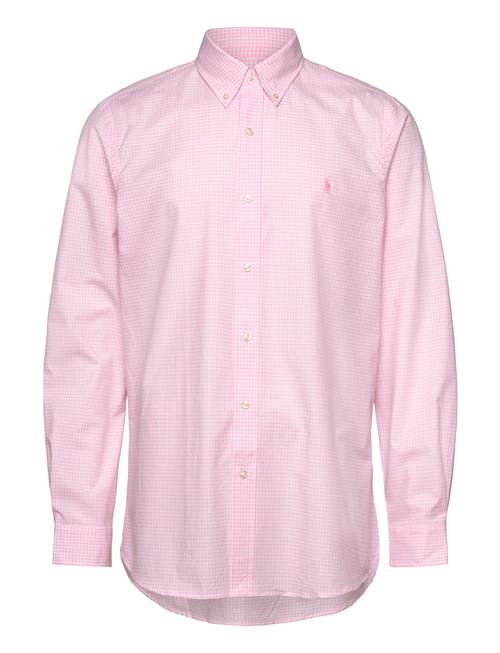 Custom Fit Gingham Stretch Poplin Shirt Polo Ralph Lauren Pink