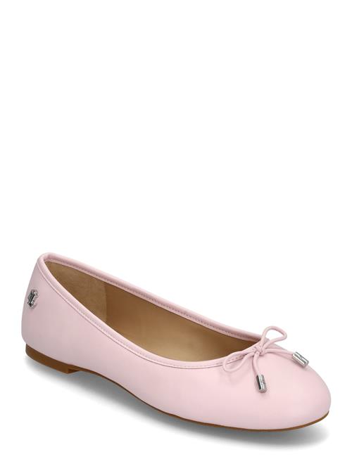 Jayna Nappa Leather Flat Lauren Ralph Lauren Pink