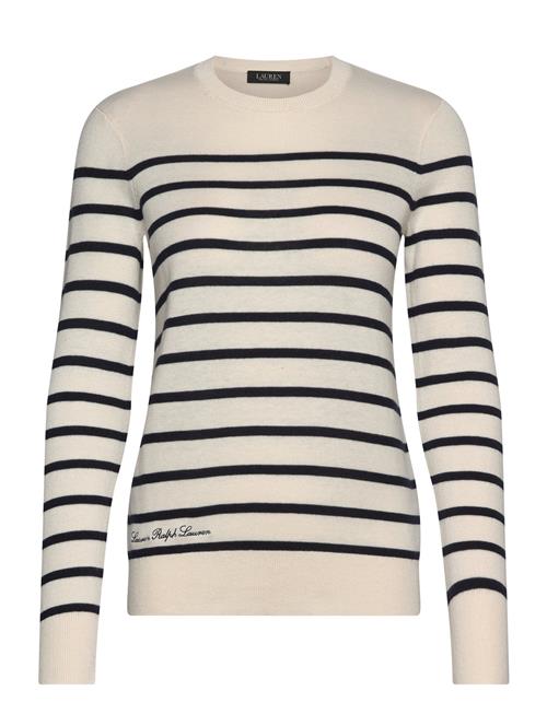 Striped Cotton-Blend Sweater Lauren Ralph Lauren Cream