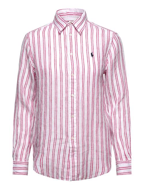 Classic Fit Striped Linen Shirt Polo Ralph Lauren Red