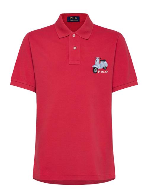 Scooter-Embroidered Cotton Polo Shirt Ralph Lauren Kids Red