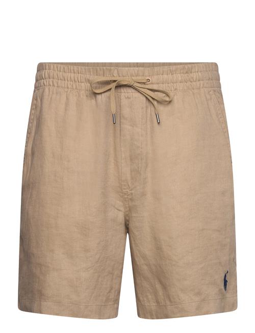 6-Inch Polo Prepster Linen Short Polo Ralph Lauren Beige