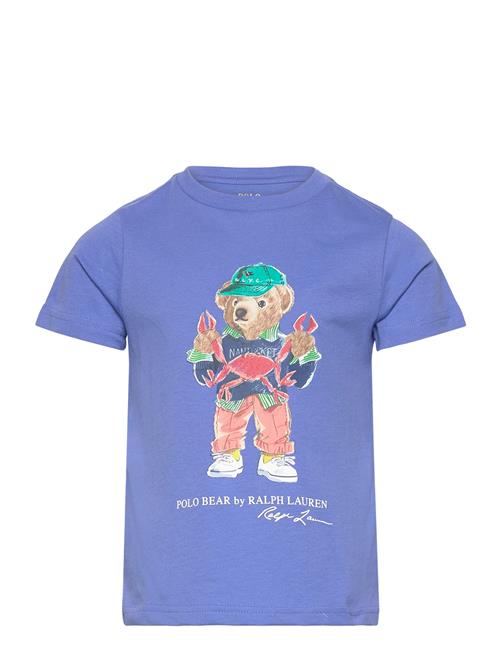 Polo Bear Cotton Jersey Tee Ralph Lauren Kids Blue