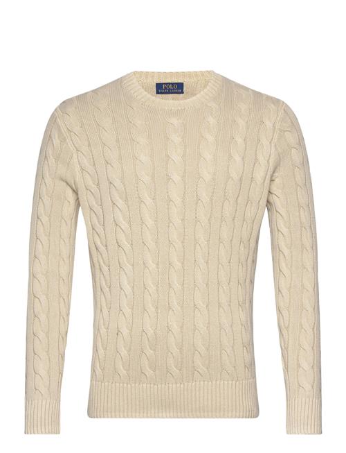 Cable-Knit Mineral-Dyed Cotton Sweater Polo Ralph Lauren Beige