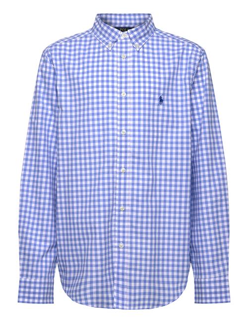 Gingham Cotton Poplin Shirt Ralph Lauren Kids Blue