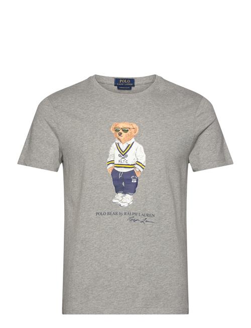 Custom Slim Fit Polo Bear Jersey T-Shirt Polo Ralph Lauren Grey