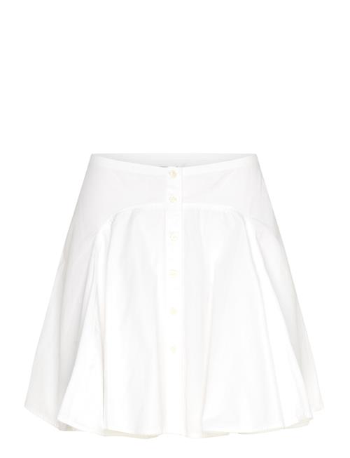 Button-Front Paneled Cotton Skirt Polo Ralph Lauren White