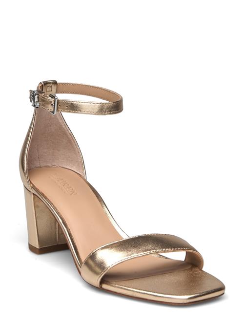 Logan Metallic Nappa Leather Sandal Lauren Ralph Lauren Gold