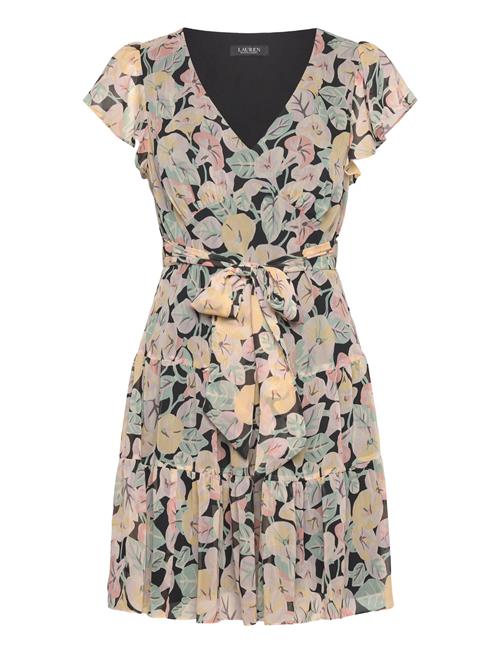 Floral Belted Georgette Tiered Dress Lauren Ralph Lauren Patterned