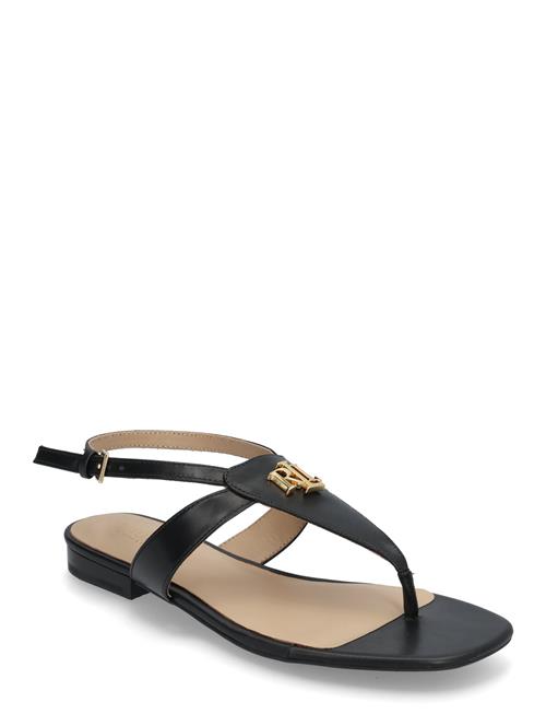 Everley Calfskin Sandal Lauren Ralph Lauren Black