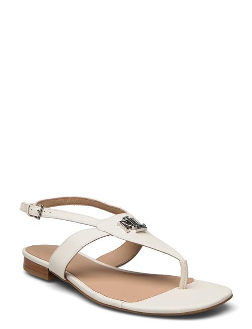 Everley Nappa Leather Sandal Lauren Ralph Lauren White