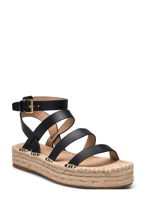 Polly Leather Gladiator Espadrille Lauren Ralph Lauren Black