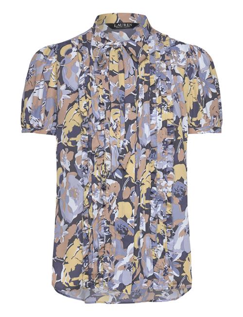 Floral Georgette Puff-Sleeve Shirt Lauren Ralph Lauren Patterned