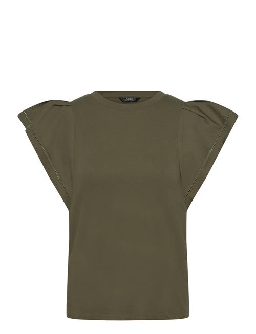 Jersey Flutter-Sleeve Tee Lauren Ralph Lauren Green