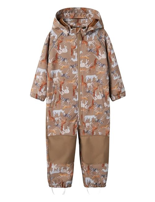 Nmnalfa08 Softshell Suit Aop Fo Name It Beige