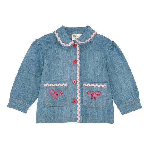 Flöss Hazel Overshirt Mid Blue Rinse  Mid Blue Rinse-92 cm  Blå  92 cm  kvinde
