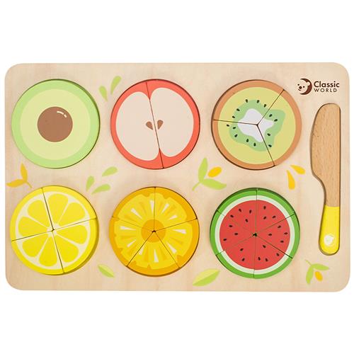 Classic World Puslespilsfrugter Gul  2-6 Y WoodenToys   2-6 år 18 M+ Unisex