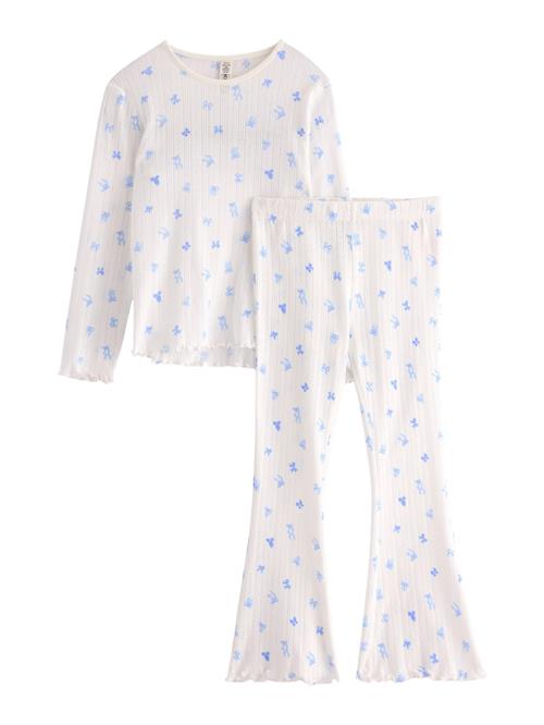 Lindex Nattøj  azur / hvid