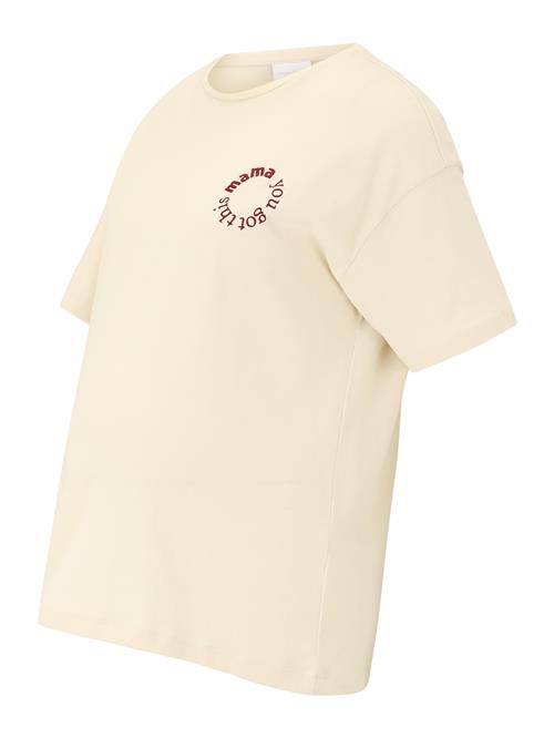 MAMALICIOUS Shirts 'MLFERIDA MAMA'  lysebeige / mørkerød