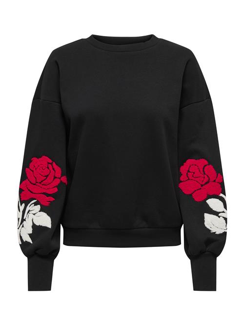 ONLY Sweatshirt 'ONLCALLY'  rød / sort / hvid