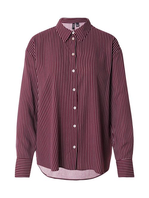 VERO MODA Bluse 'VMALICE'  vinrød / hvid