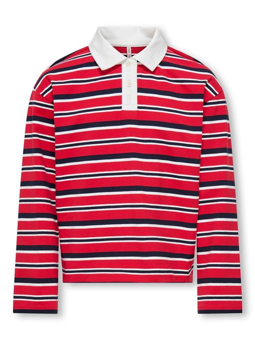 ONLY GIRLS Bluser & t-shirts 'KOGRuby'  knaldrød / sort / hvid