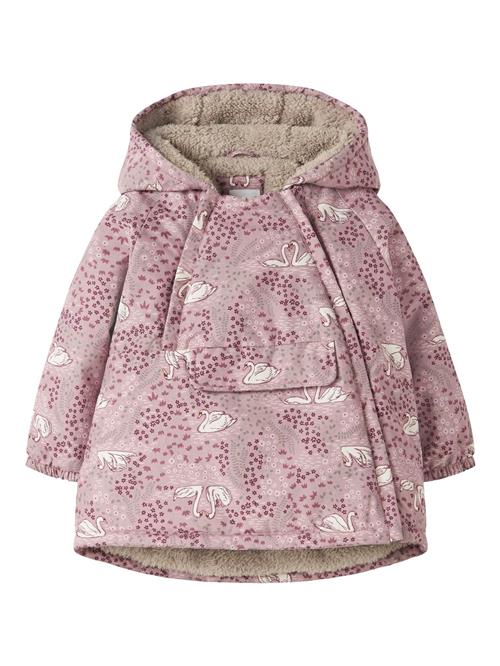 NAME IT Funktionsjakke 'Snow05'  pastelgrøn / lyserød / mørk pink / hvid