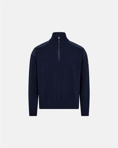 Pullover ´ribbed half zip´ | Uld | Navy