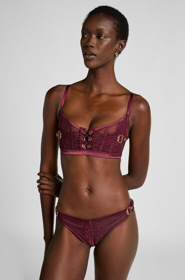 Hunkemöller Avela brasiliansk trusse med høj benudskæring Rød