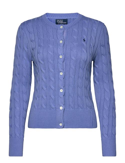 Cable-Knit Cotton Crewneck Cardigan Polo Ralph Lauren Blue