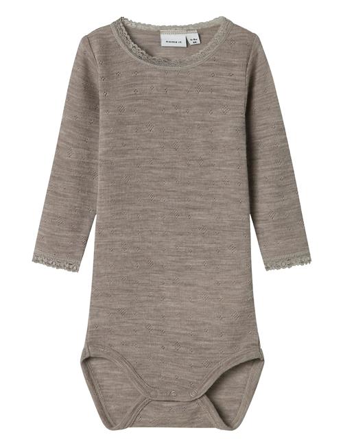 Nbfwang Wool Needle Ls Body Solid Noos Name It Grey
