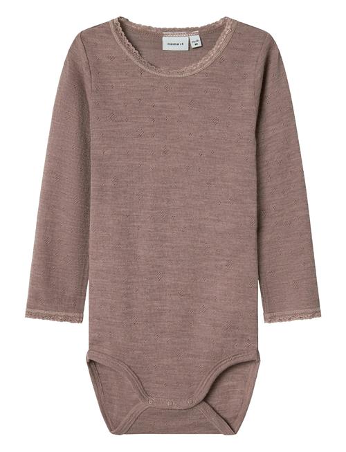 Nmfwang Wool Needle Ls Body Solid Noos Name It Pink