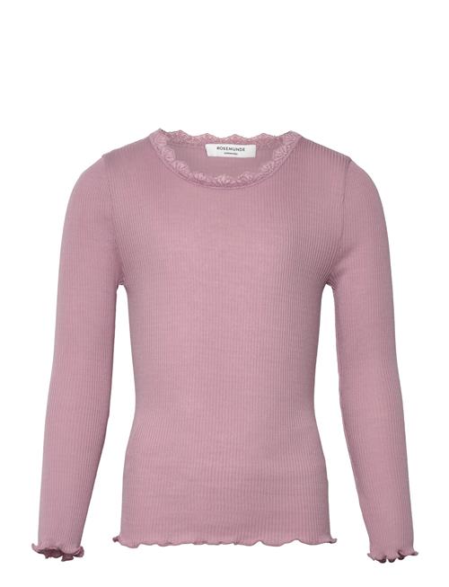 Rkbalta Modal Ls Lace T-Shirt Rosemunde Kids Pink