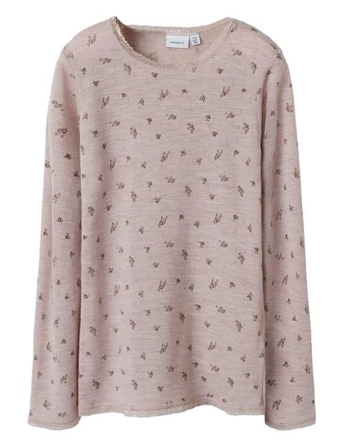 Nkfwang Wool Needle Ls Top Name It Pink