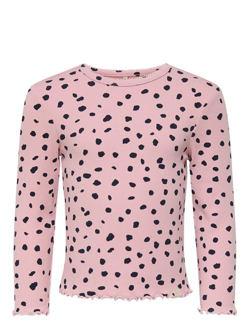 Kmgtrinny Life Aop Ls O-Nck Top Jrs Noos Kids Only Pink