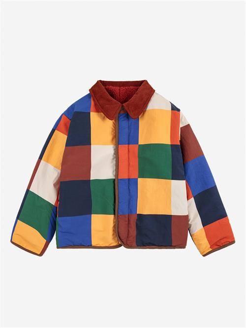 Bobo Choses Multicolor Tiles Vendbar Jakke I Fåreskind Multicolor  Multicolor 12-13 Years  Brun  12-13 år  mand