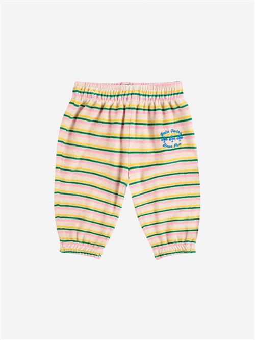 Bobo Choses Have Fun Stribede Joggingbukser Multicolor  Multicolor 18 Months  Creme  18 måneder  Unisex
