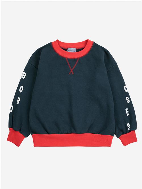 Bobo Choses Bobo Choses Color Block Sweatshirt Midnight Blue  Midnight Blue 8-9 Years  Blå  8-9 år  mand